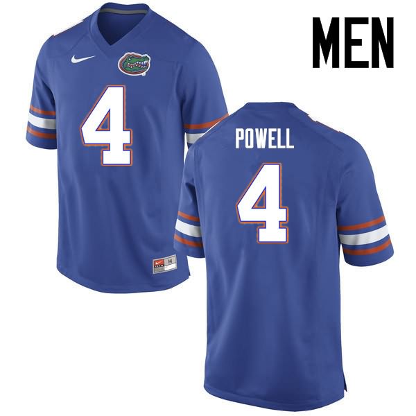 NCAA Florida Gators Brandon Powell Men's #4 Nike Blue Stitched Authentic College Football Jersey DXE7264MM